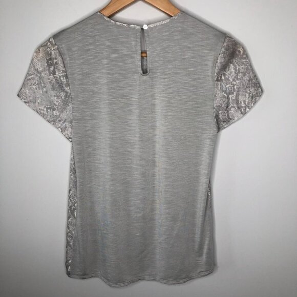 ANTHROPOLOGIE  Dolan Grey Snakeskin Blouse Size XS - Picture 7 of 7